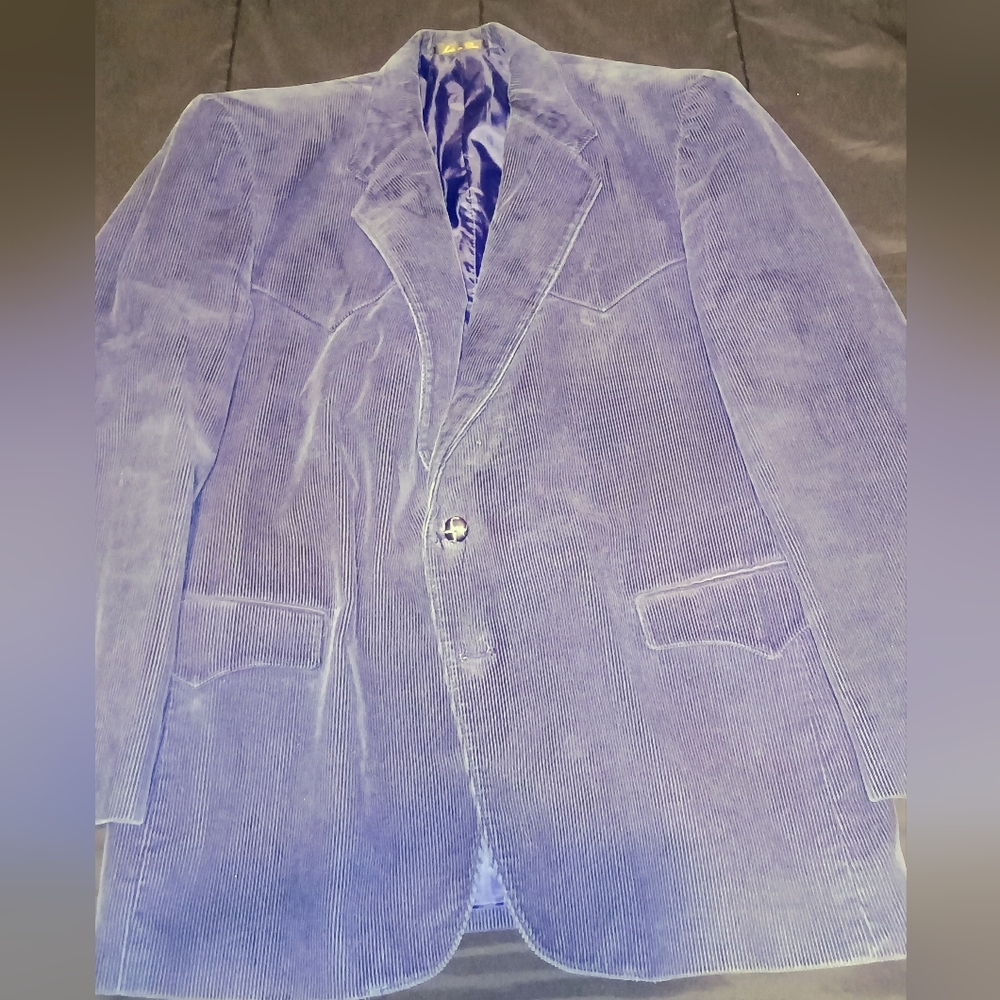 Sheplers Men's Sz 44R Blue Corduroy Western Blazer